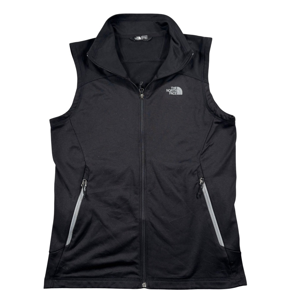The North Face Vest Mens S Black Full Zip Fleece Lined Lightweight Activewear